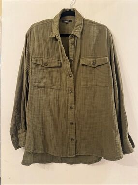 Madewell Olive Green Lightweight Shirt